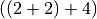 ((2 + 2) + 4)